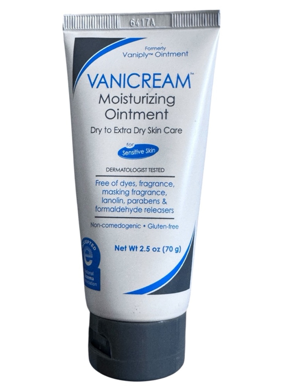 Vanicream Moisturizing Ointment Dry Extra Dry Sensitive Skin Care 2.5 oz 1 Tube